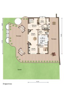 Erdgeschoss Villa Gebäude A