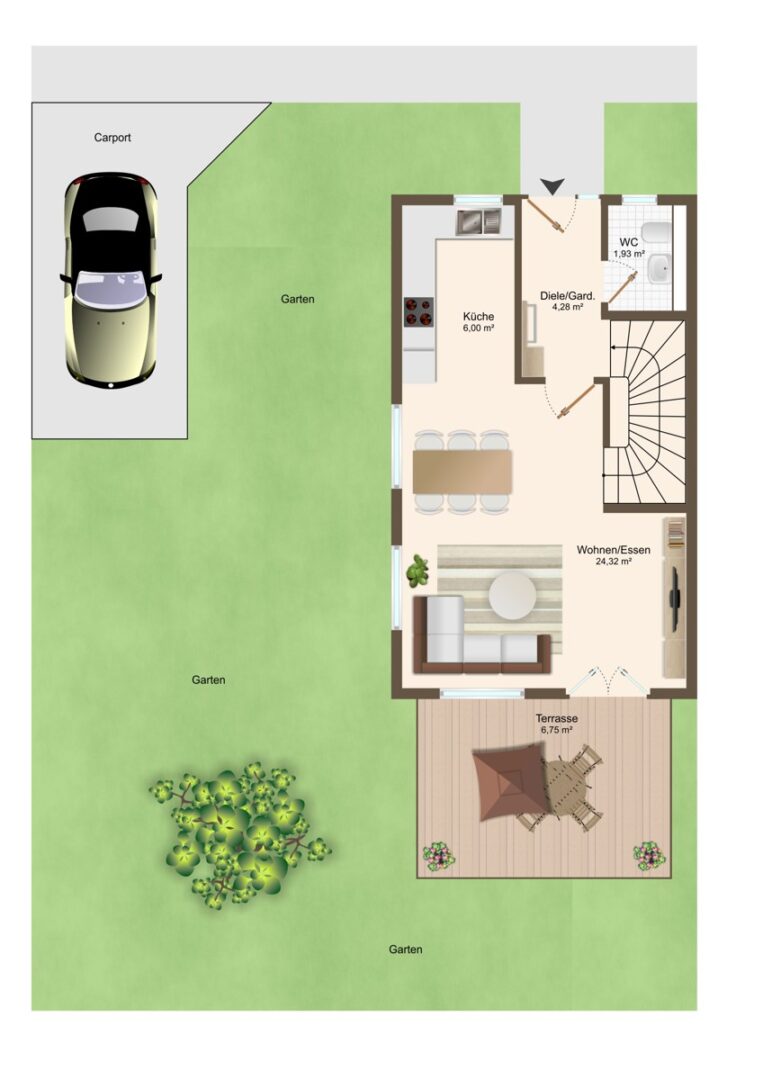 Grundriss EG Haus A