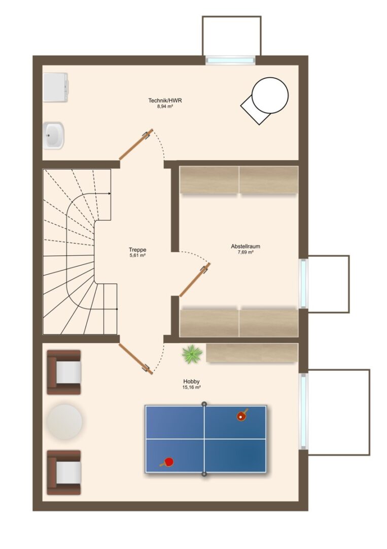 Grundriss UG Haus B