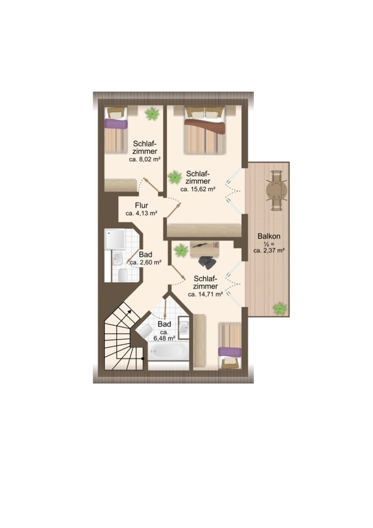 Grundriss 2. Etage (Dachgeschoss)